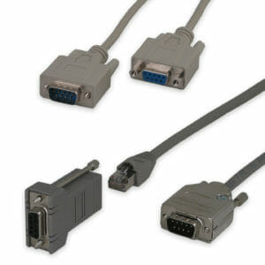 Cables serie para pantallas táctiles con conectores DB-9, configuraciones de conducto y sin conducto