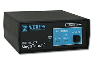 Conmutador KVM con USB compatible con pantalla táctil de Vetra Systems