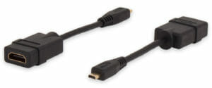 Adaptador Micro HDMI a HDMI, Micro HDMI macho de tipo D a HDMI hembra de tipo A