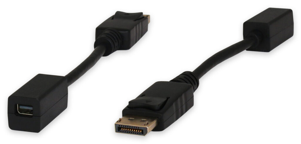 DisplayPort to Mini DisplayPort Adapter, DisplayPort male to Mini DisplayPort female for digital video connections